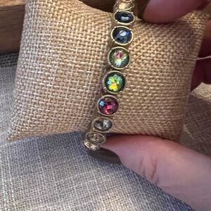 Elegant Multicolor Gemstone stretch Bracelet